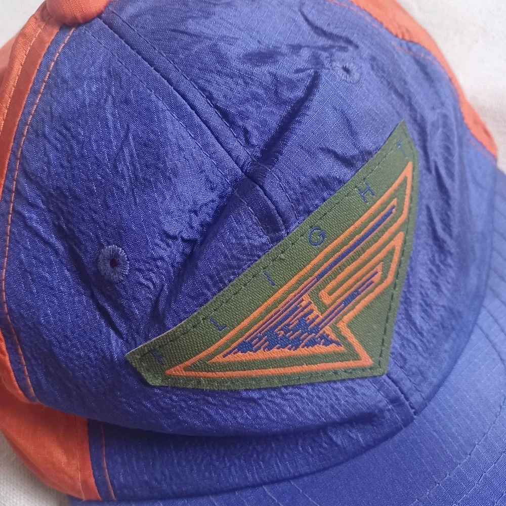 Vintage Nike‎ Jordan Flight Colorblock Retro Ripstop Snapback Nylon Hat Purple